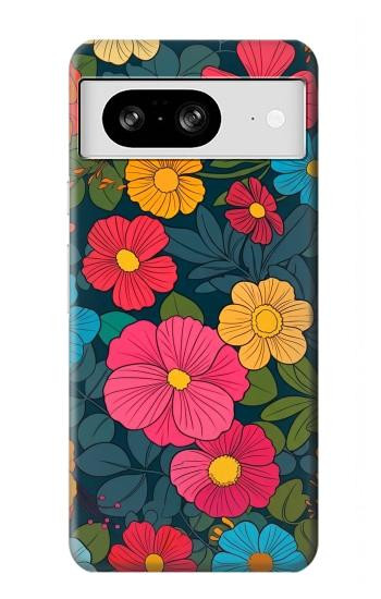 S4105 Vibrant Colorful Floral Pattern Case For Google Pixel 8