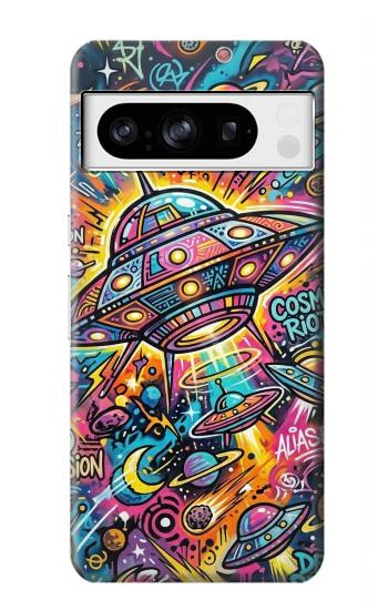 S4085 Cosmic Spaceship Psychedelic Art Case For Google Pixel 8 pro