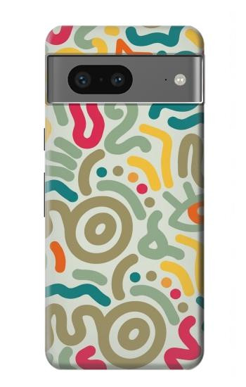 S4078 Abstract Colorful Doodle Pattern Case For Google Pixel 7a