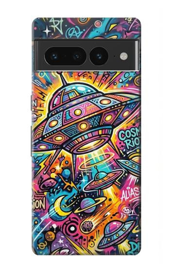 S4085 Cosmic Spaceship Psychedelic Art Case For Google Pixel 7 Pro
