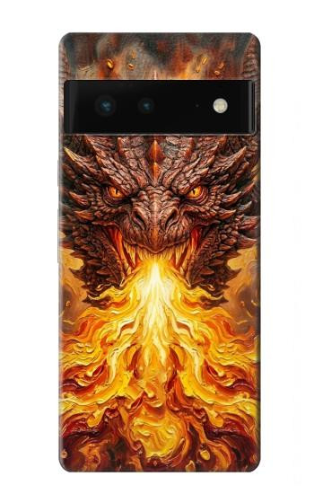 S4090 Epic Fire Dragon Fantasy Illustration Case For Google Pixel 6