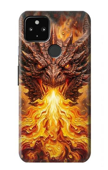 S4090 Epic Fire Dragon Fantasy Illustration Case For Google Pixel 4a 5G