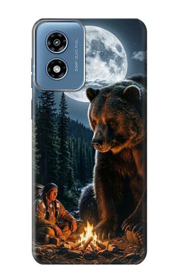 S4095 Majestic Bear Indian Wilderness Art Case For Motorola Moto G Play 4G (2024)