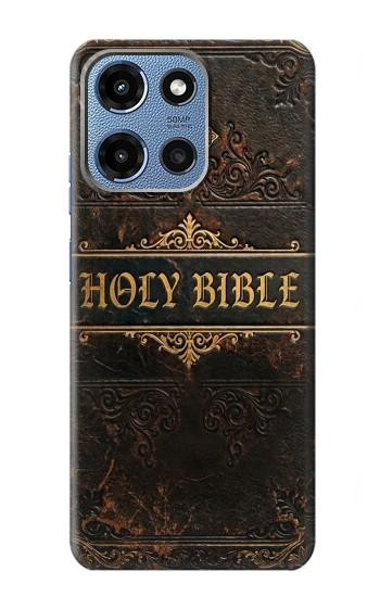 S4109 Vintage Antique Bible Book Cover Art Case For Motorola Moto G 5G (2025)