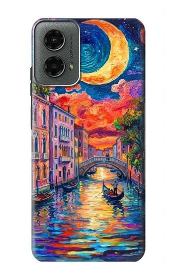 S4083 Colorful Painting Moonlit Venice City Case For Motorola Moto G 5G (2024)