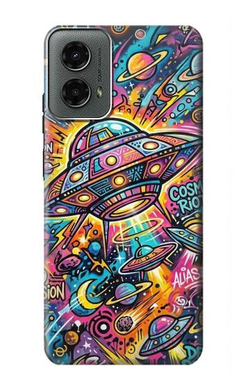 S4085 Cosmic Spaceship Psychedelic Art Case For Motorola Moto G 5G (2024)