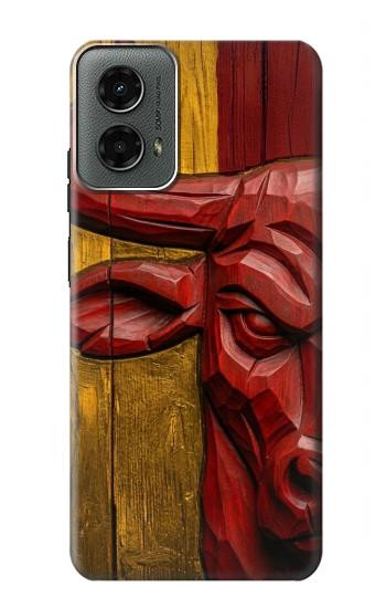S4098 Span Bull Carved Artwork Case For Motorola Moto G 5G (2024)