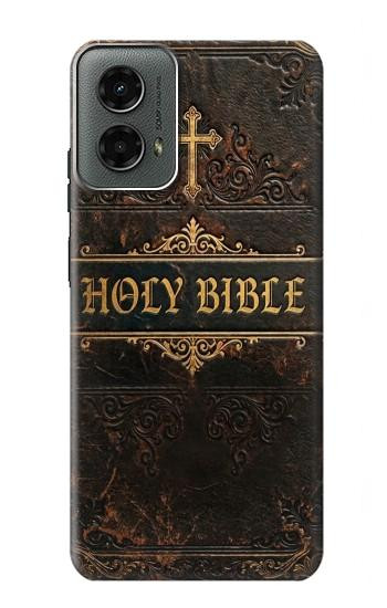 S4109 Vintage Antique Bible Book Cover Art Case For Motorola Moto G 5G (2024)