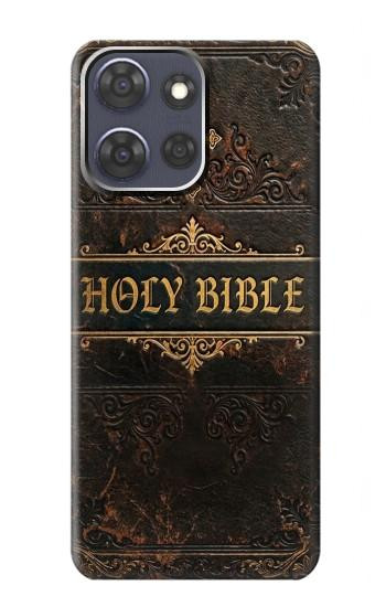 S4109 Vintage Antique Bible Book Cover Art Case For Motorola Moto G Power (2025,2026)