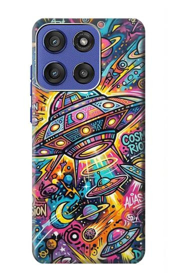 S4085 Cosmic Spaceship Psychedelic Art Case For Motorola Moto G Stylus 5G (2025,2026), Edge 60 Stylus