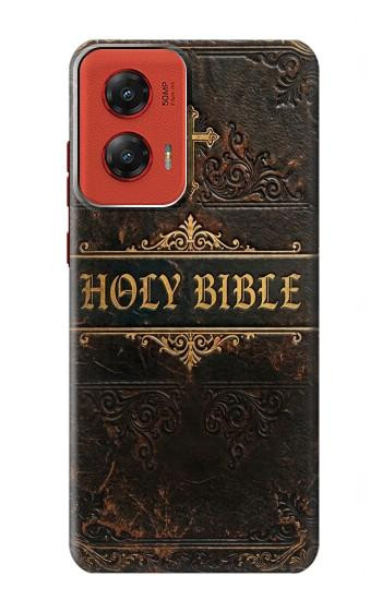 S4109 Vintage Antique Bible Book Cover Art Case For Motorola Moto G Stylus 5G (2024)