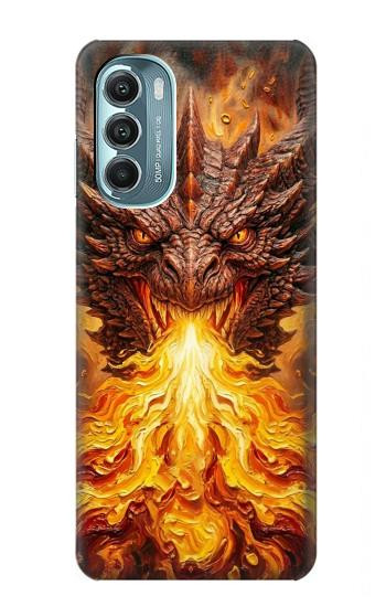 S4090 Epic Fire Dragon Fantasy Illustration Case For Motorola Moto G Stylus 5G (2022)