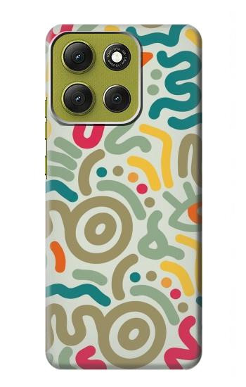 S4078 Abstract Colorful Doodle Pattern Case For Motorola Moto G86