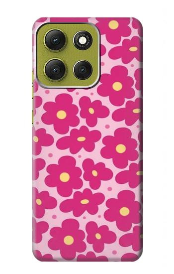 S4097 Pink Floral Seamless Pattern Design Case For Motorola Moto G86