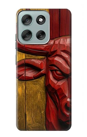 S4098 Span Bull Carved Artwork Case For Motorola Moto G56