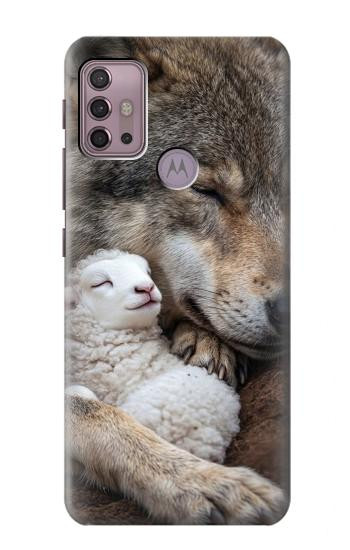 S4089 Gentle Wolf And Lamb Friendship Art Case For Motorola Moto G30, G20, G10