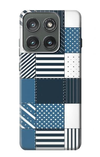 S4082 Modern Geometric Patchwork Pattern Case For Motorola Edge (2025)