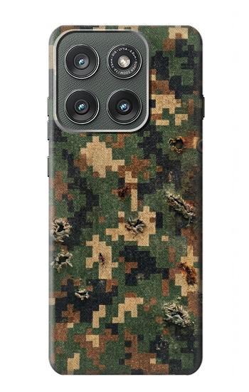 S4091 Green Digital Camouflage Pattern Case For Motorola Edge (2025)