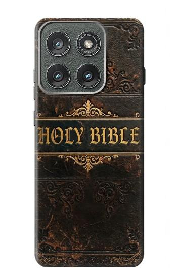 S4109 Vintage Antique Bible Book Cover Art Case For Motorola Edge (2025)