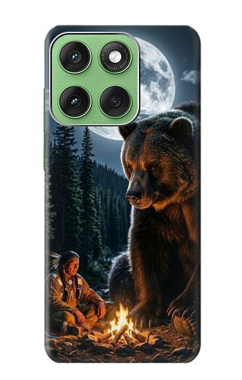 S4095 Majestic Bear Indian Wilderness Art Case For Motorola Edge 60