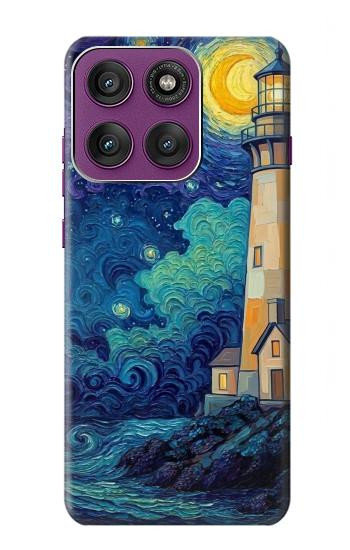S4092 Moonlit Lighthouse Coastal Painting Case For Motorola Edge 60 Pro