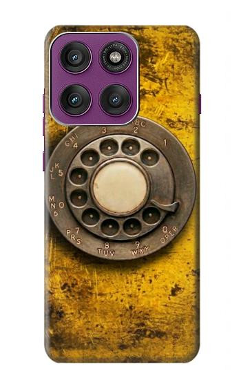 S4107 Retro Rotary Phone Dial Vintage Case For Motorola Edge 60 Pro