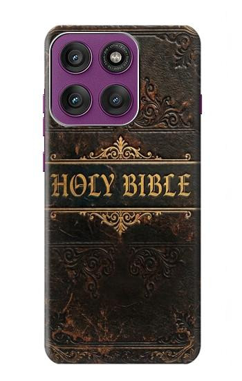 S4109 Vintage Antique Bible Book Cover Art Case For Motorola Edge 60 Pro