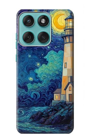 S4092 Moonlit Lighthouse Coastal Painting Case For Motorola Edge 60 Fusion