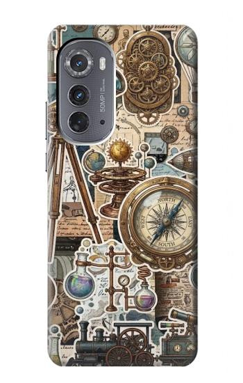 S4100 Vintage Scientific Discovery Collage Case For Motorola Edge (2022)