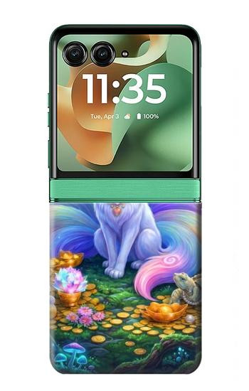 S4088 Fantasy Fox Spirit Magical Artwork Case For Motorola Razr 70+,60+, Razr+ (2026, 2025, 2024)