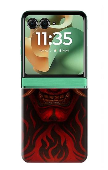 S4099 Mystic Red Demon Illustration Case For Motorola Razr 70+,60+, Razr+ (2026, 2025, 2024)