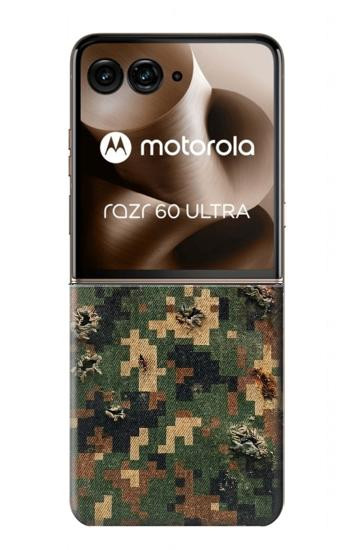 S4091 Green Digital Camouflage Pattern Case For Motorola Razr 70 Ultra, 60 Ultra, 50 Ultra, Ultra 2026, Ultra 2025