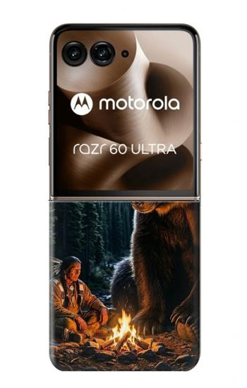 S4095 Majestic Bear Indian Wilderness Art Case For Motorola Razr 70 Ultra, 60 Ultra, 50 Ultra, Ultra 2026, Ultra 2025