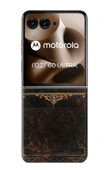 S4109 Vintage Antique Bible Book Cover Art Case For Motorola Razr 70 Ultra, 60 Ultra, 50 Ultra, Ultra 2026, Ultra 2025