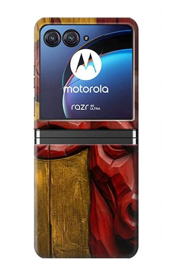 S4098 Span Bull Carved Artwork Case For Motorola Razr 40 Ultra