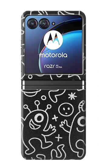 S4101 Cute Cartoon Monster Pattern Case For Motorola Razr 40 Ultra