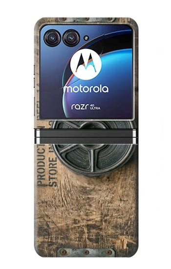 S4108 Vintage Camera Film Reel Artwork Case For Motorola Razr 40 Ultra