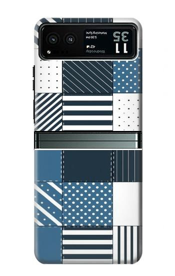 S4082 Modern Geometric Patchwork Pattern Case For Motorola Razr 40