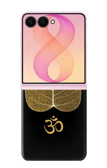S2331 Gold Leaf Buddhist Om Symbol Case For Samsung Galaxy Z Flip 8