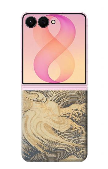 S2680 Japan Art Obi With Stylized Waves Case For Samsung Galaxy Z Flip 8