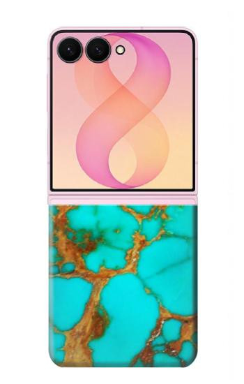 S2688 Aqua Copper Turquoise Gemstone Graphic Case For Samsung Galaxy Z Flip 8