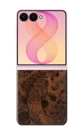S3405 Fish Tattoo Leather Graphic Print Case For Samsung Galaxy Z Flip 8