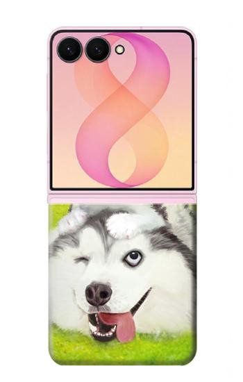 S3795 Kitten Cat Playful Siberian Husky Dog Paint Case For Samsung Galaxy Z Flip 8
