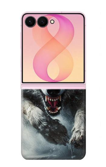S3965 Angry Wolf Running Case For Samsung Galaxy Z Flip 8