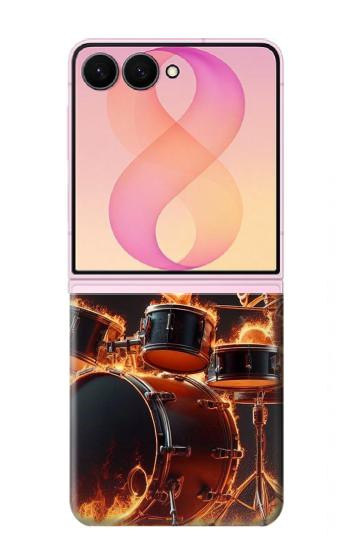 S3985 Fire Skull Drummer Case For Samsung Galaxy Z Flip 8