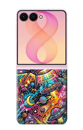 S4085 Cosmic Spaceship Psychedelic Art Case For Samsung Galaxy Z Flip 8