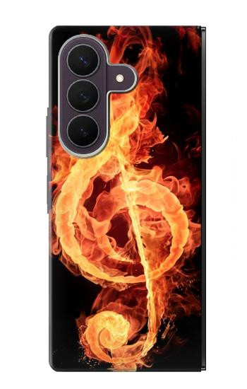 S0493 Music Note Burn Case For Samsung Galaxy Z Fold 8 Ultra