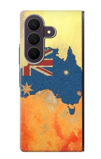 S2494 Australia Flag Map Rock Texture Case For Samsung Galaxy Z Fold 8 Ultra