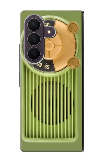 S2656 Vintage Bakelite Radio Green Case For Samsung Galaxy Z Fold 8 Ultra