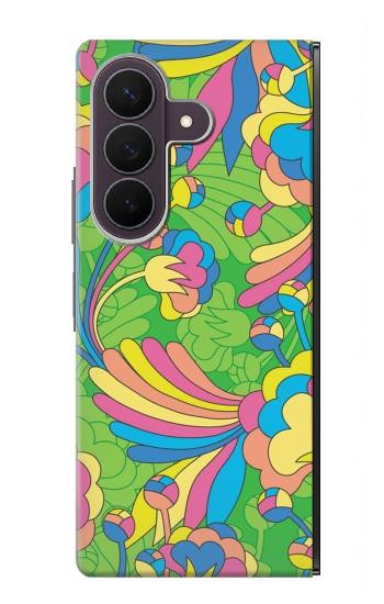 S3273 Flower Line Art Pattern Case For Samsung Galaxy Z Fold 8 Ultra